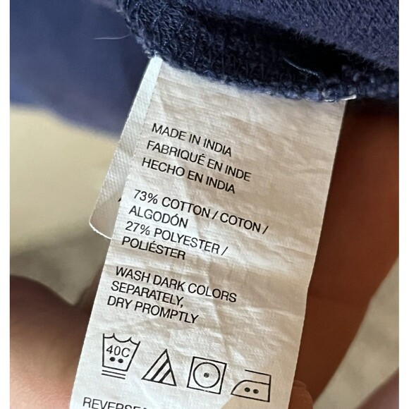 Van Heusen Flex Mens XXL Blue Long Sleeve Quarter Zip Fleece Pullover - Picture 5 of 6